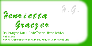 henrietta graczer business card